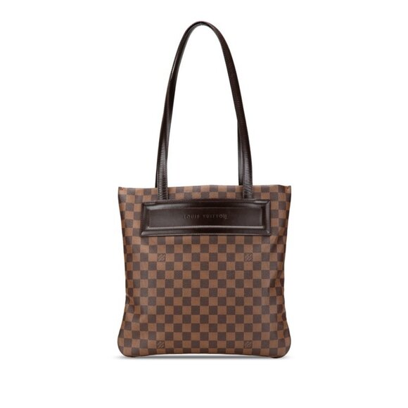 LOUIS VUITTON Brown Damier Leather Tote Bag - Picture 1 of 10